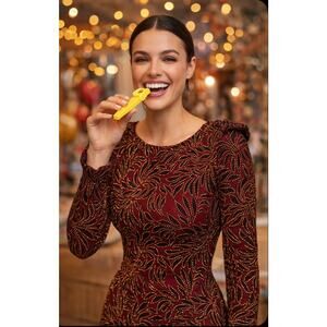 maroon glitter stretchy coctail dress